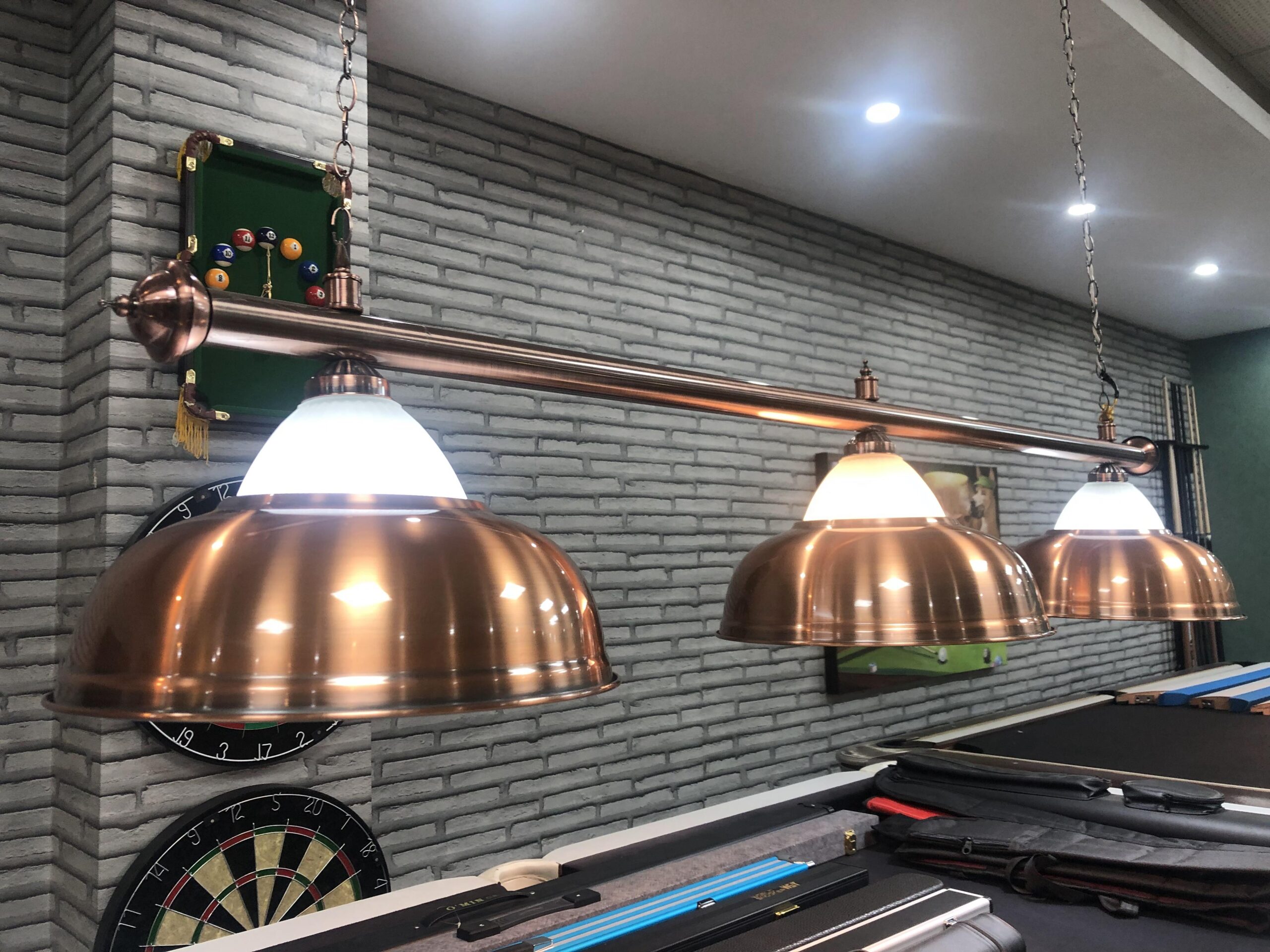 لوستر بیلیارد خارجی با حباب شیشه ایی مدل Crown - تصویر 5